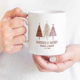 Verheirateter froher Erster Weihnachtsbaum Holiday Kaffeetasse