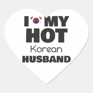 Verheirateter Hot-Korea-Mann I-Liebe Herz-Aufkleber