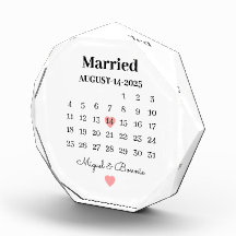 Verheirateter Kalender Personalisierter Hochzeitst