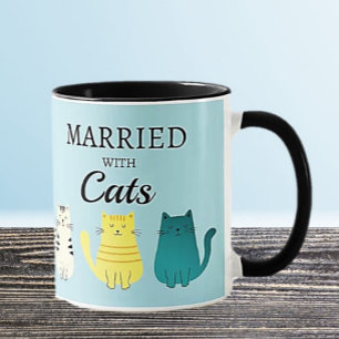Verheirateter Katzenliebhaber-Spaß-Geschenktasse Tasse