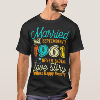 Verheirateter September 1961 Liebe Story 60. Weddi T-Shirt
