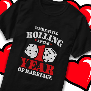 Verheiratetes 1 Jahr Sonntag 1. Hochzeitstag T-Shirt
