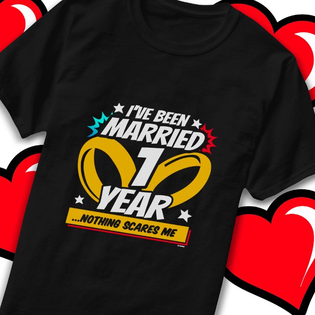 Verheiratetes 1 Jahr Sonntag 1. Hochzeitstag T-Shirt (Von Creator hochgeladen)