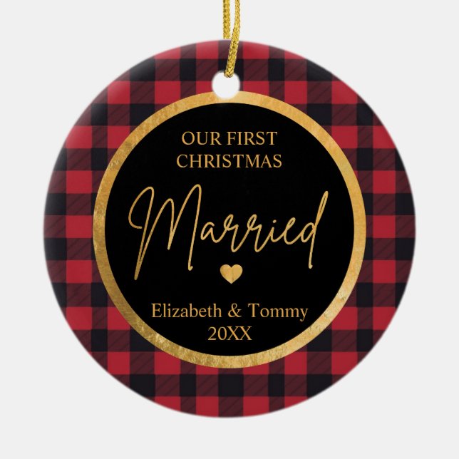 Verheiratetes Büffel Keramik Ornament (Vorne)