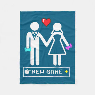 Verheiratetes Gamer-Paar Neue Spiel-Illustration Fleecedecke