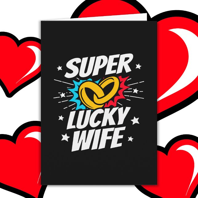 Verheiratetes Paar Lucky Ehefrau Niedlich Hochzeit Karte (Von Creator hochgeladen)