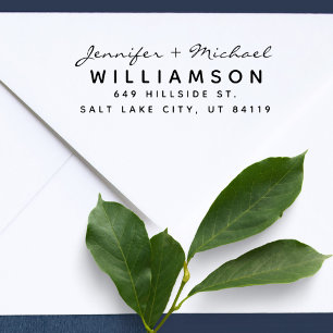 Verheiratetes Paar Moderne Minimalistische Rücksen Permastempel