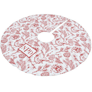 Verheiratetes Paar Winter Bird 1. Weihnachtsfest Polyester Weihnachtsbaumdecke