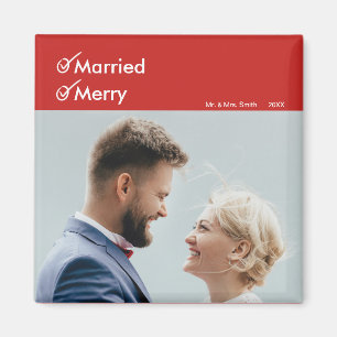 Verheiratetes und fröhliches erstes magnet