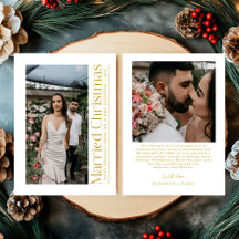 Verheiratetes Weihnachts-Foto Neu: White & Gold