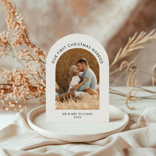 Verheiratetes Weihnachts-Foto Weihnachtskarte Einladung