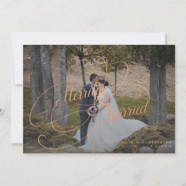 Verheiratetes Weihnachtsfest-Foto Feiertagskarte (Vorderseite)