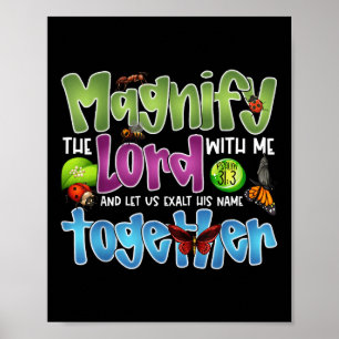 Verherrlicht den Herrn mit mir Psalm 34_3 Insekt K Poster