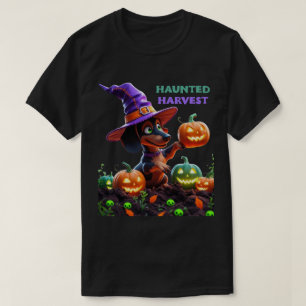 Verhexte Ernte – Hexen-Dachshund Halloween-Kollekt T-Shirt