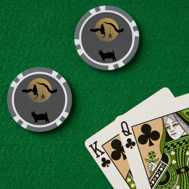 Verhexte Full Moon Poker Chip (Pokertisch (doppelt))