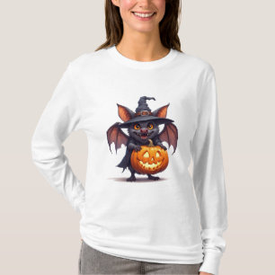 Verhexte Hexenfledermaus mit Kürbislaterne 🎃 T-Shirt