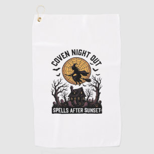 Verhexte Koven-Shirt Vintage Hexenhaus Halloween Golfhandtuch