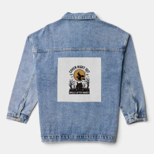 Verhexte Koven-Shirt Vintage Hexenhaus Halloween Jeansjacke
