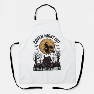 Verhexte Koven-Shirt Vintage Hexenhaus Halloween Schürze