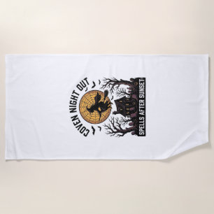 Verhexte Koven-Shirt Vintage Hexenhaus Halloween Strandtuch