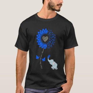 Verhinderung von Kindesmissbrauch Sonnenblume Elef T-Shirt