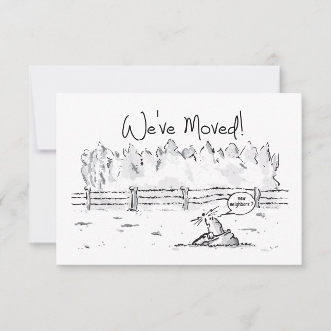 Verhuisbericht, we gaan verhuizen, nieuwe woning. (Vorderseite)