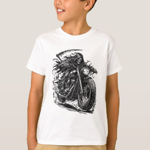 Verhüllter Sensenmann-Motorradfahrer  T-Shirt