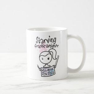 Verhungernde Grafikdesigner-Tasse Tasse