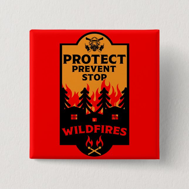 Verhütung von Waldbränden Button (Vorderseite)