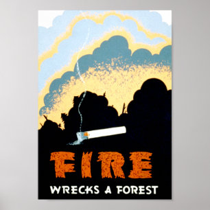 Verhütung von Waldbränden Poster