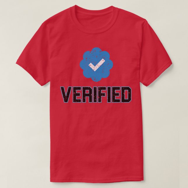 Verified Blue CheckRough T-Shirt (Design vorne)