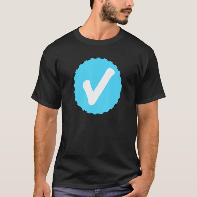 Verified Checkmark Blue Circle With Check T-Shirt (Vorderseite)
