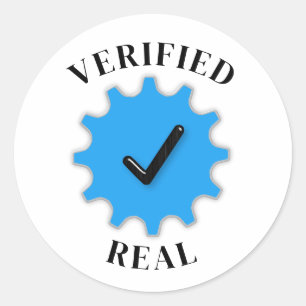 Verified Real Runder Aufkleber