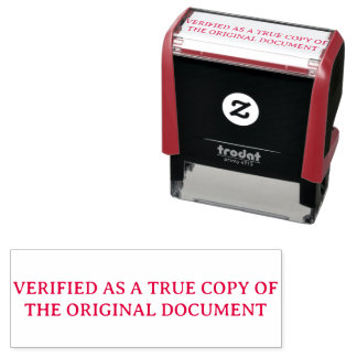 Verified True Copy of Original Document Permastempel