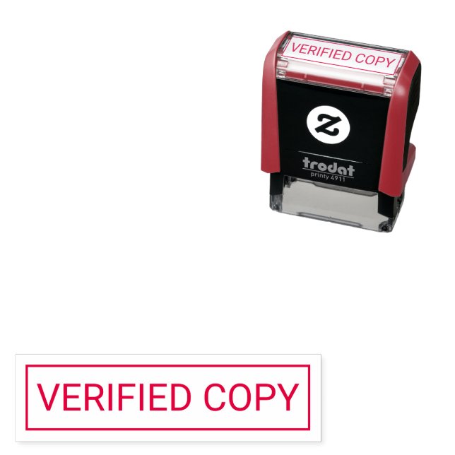 Verifizierter Kopie Büroschablone Permastempel (Beispiel)