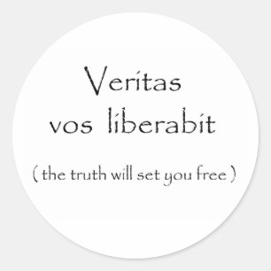 Veritas vos liberabit-Aufkleber Runder Aufkleber