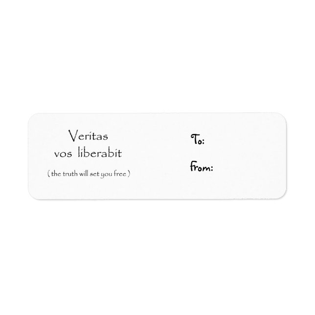 Veritas vos liberabit-christliches Label (Vorne)