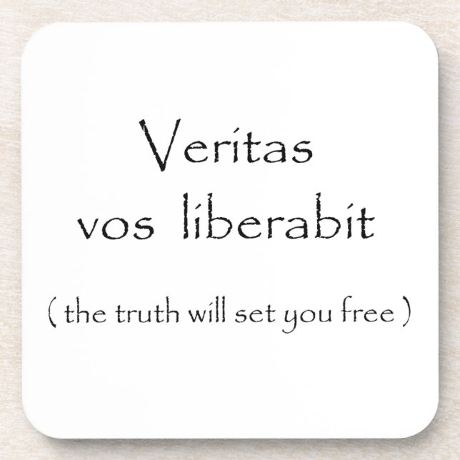 Veritas vos liberabit-cork-Untersetzer Getränkeuntersetzer (Vorderseite)