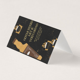 Verjaardagskaartje FeestelijkGoud Visitenkarten