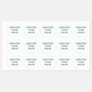 Verjüngung des Friedens Etiketten