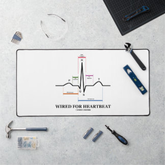 verkabelt für Heartbeat ECG/EKG Sinus Rhythmus Schreibtischunterlage
