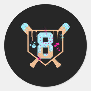 Verkauf 8 Jahre alt Eis Creme Tropfen 8. Geburtsta Runder Aufkleber