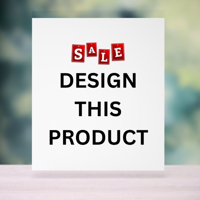 VERKAUF! Acrylzeichen 11" x 14" - kundenspezifisch Acrylschild (Neutral)