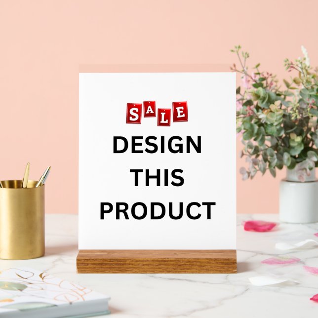 VERKAUF! Acrylzeichen 8" x 10" - mit Holzständer Acrylschild (Hochzeit)