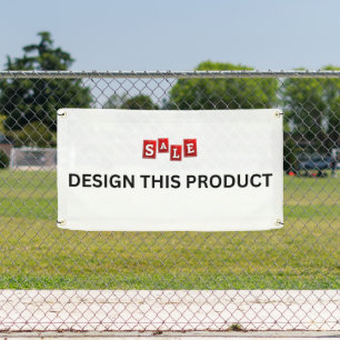 VERKAUF! Banner - 1.6'x3' - Außenbanner mit Metall