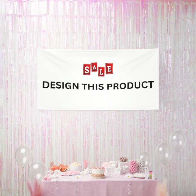 VERKAUF! Banner - 4'x8' - Innenbereich - Benutzerd (Party)