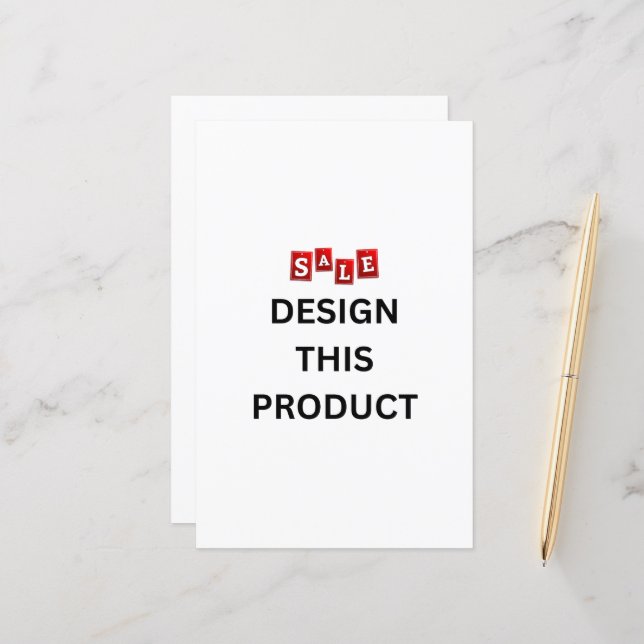 VERKAUF! Blatt - 5,5 Zoll x 8,5 Zoll - Zoll (Vorderseite/Rückseite Beispiel)