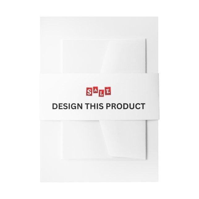 VERKAUF! Einladung Bauchband - Portrait - 25-er-Pa Einladungsbanderole (Vorderseite Beispiel)