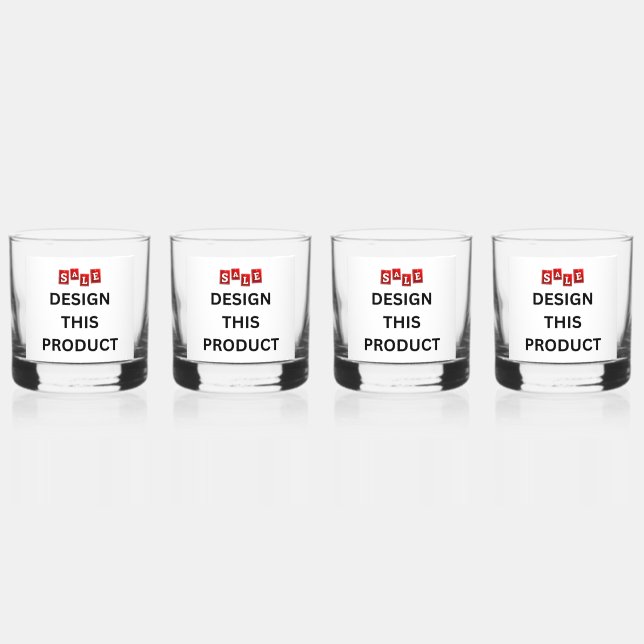 VERKAUF! Glas - Auf den Felsen - 12 oz - Set von 4 (Vorderseite)