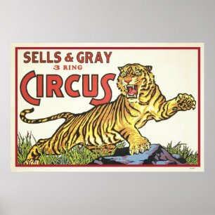 Verkauf & Grauer 3 Ring Circus Poster